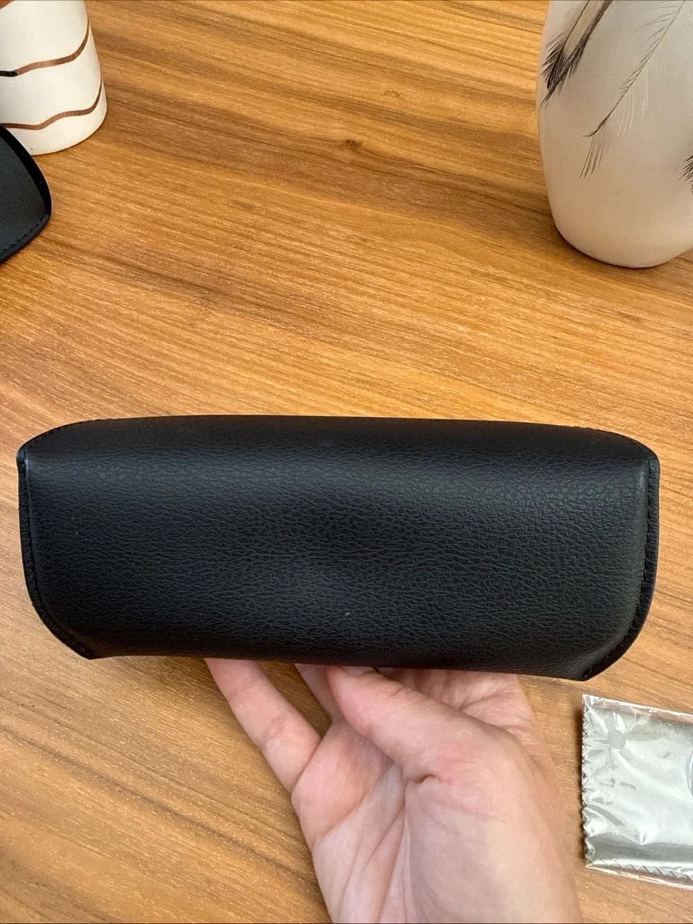 Ray-Ban Chromance Black Sunglasses Case with Cleaning Cloth, Case Only